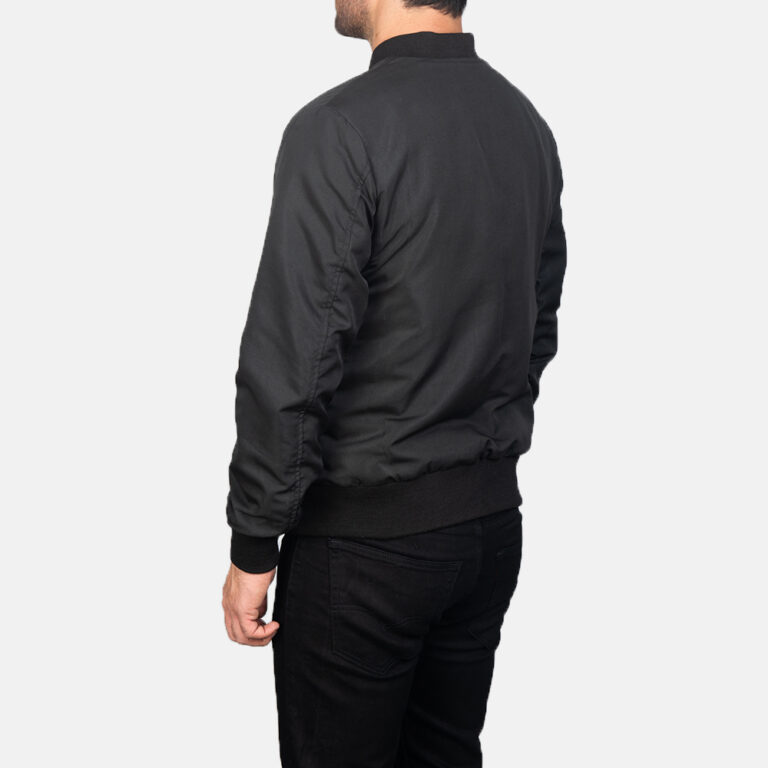 Mens Zack Black Bomber Jacket3-8-1599208031165